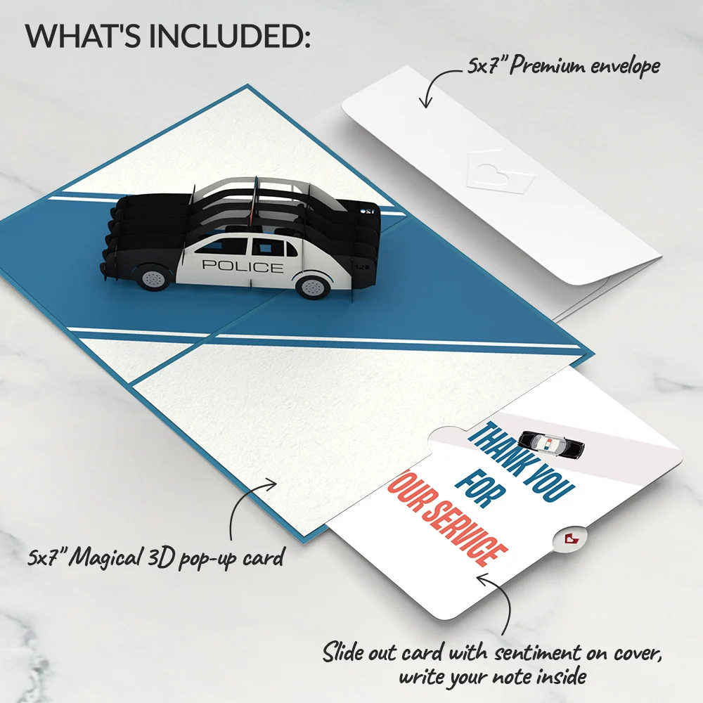 Lovepop Police Car Thank You Pop-Up Card and Sentiment Set - Image 2
