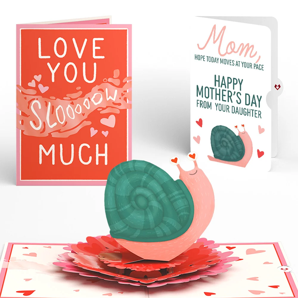 Lovepop Love You Slow Much Snail Mother’s Day Pop-Up Card and Sentiment Set for Mom
