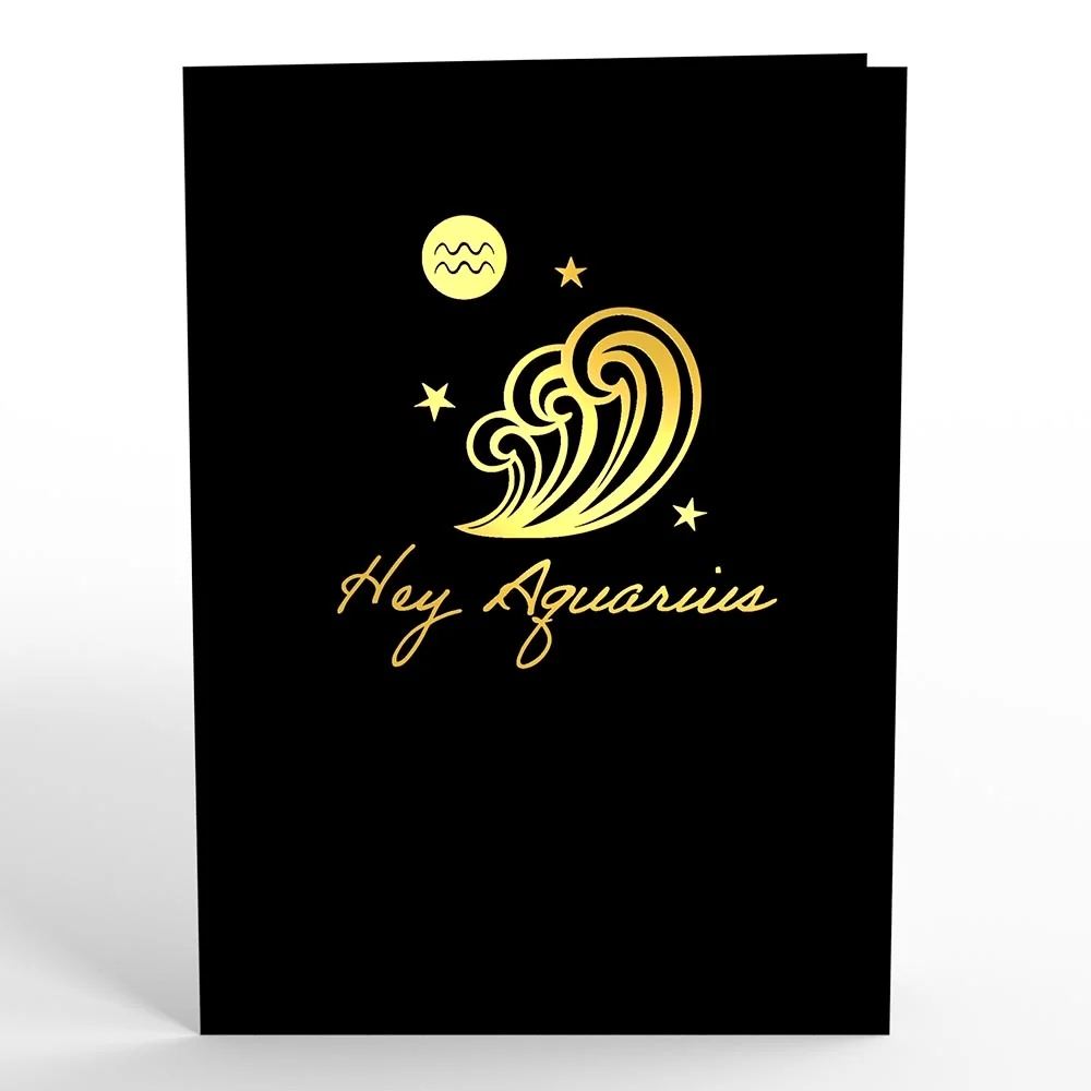Lovepop Aquarius Zodiac Birthday Pop-Up Card - Image 4