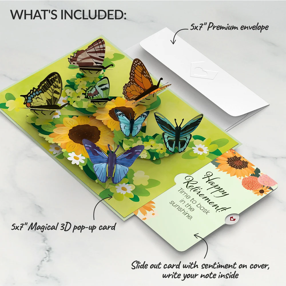 Lovepop Sunflower Butterflies Retirement Pop-Up Card and Sentiment Set - Image 2