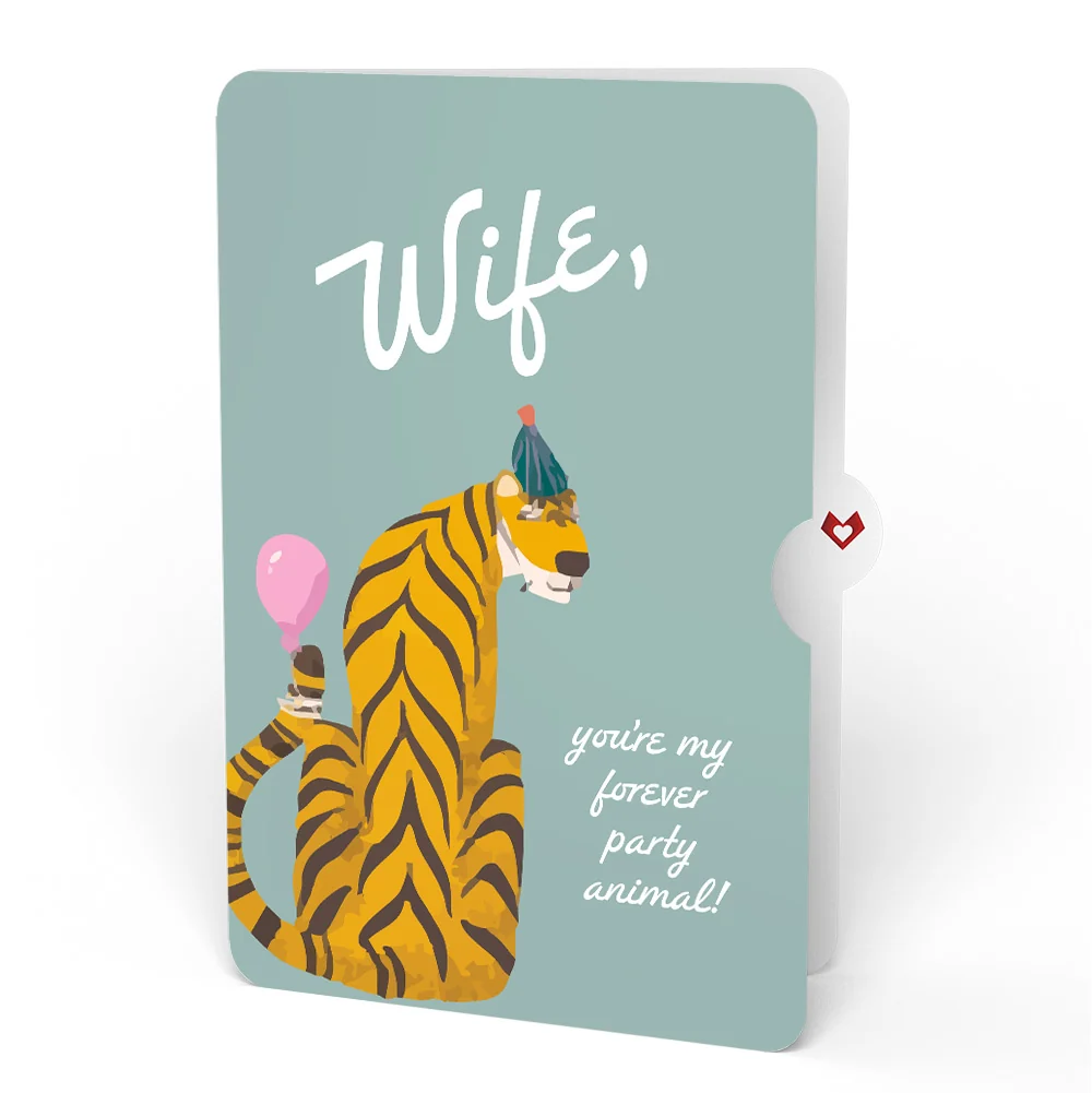 Lovepop Party Animals Birthday Pop-Up Card and Sentiment Set for Wife - Image 4