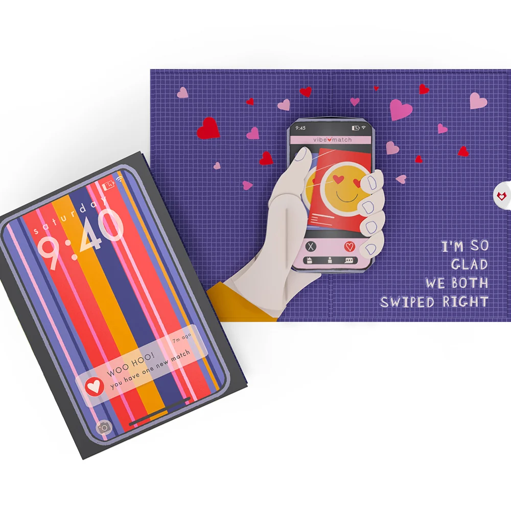 Lovepop So Glad We Swiped Right Pop-Up Card - Image 2