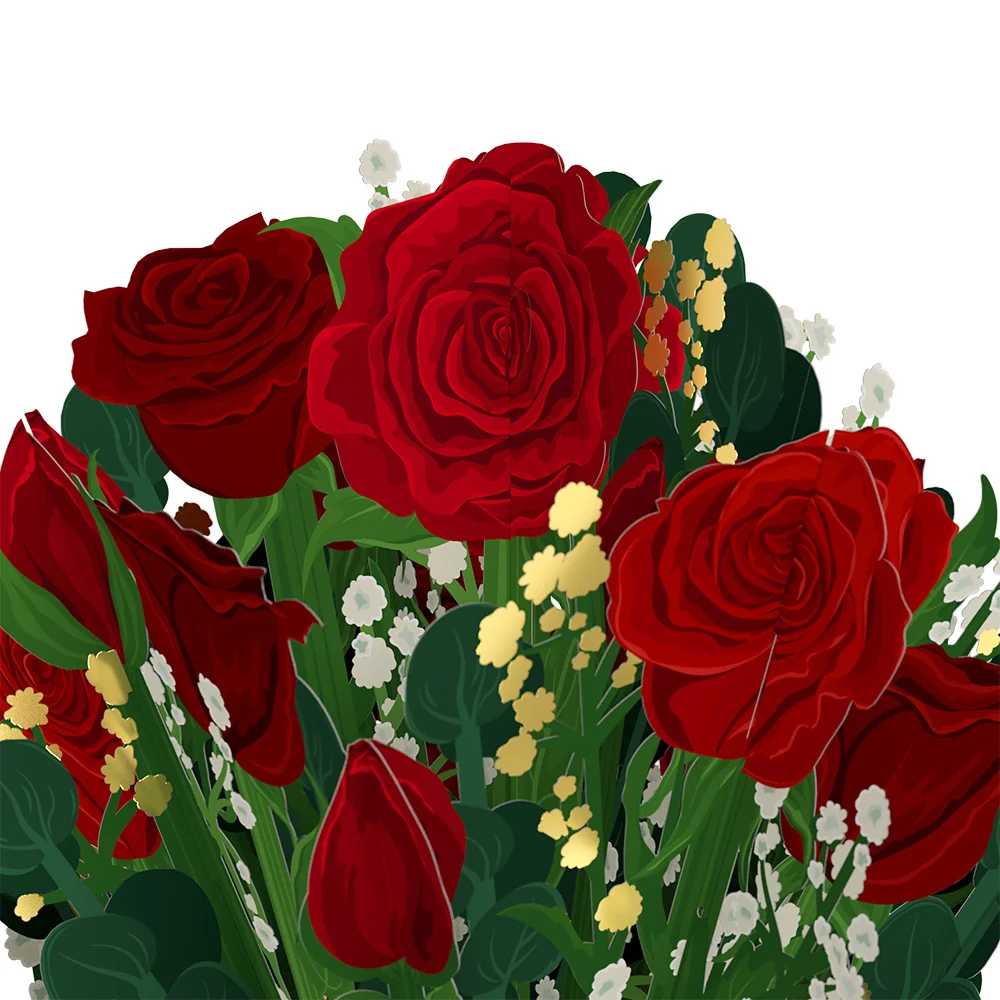 Lovepop Disney’s Lady and the Tramp Pop-Up Card & Flower Buds Bouquet Bundle - Image 6
