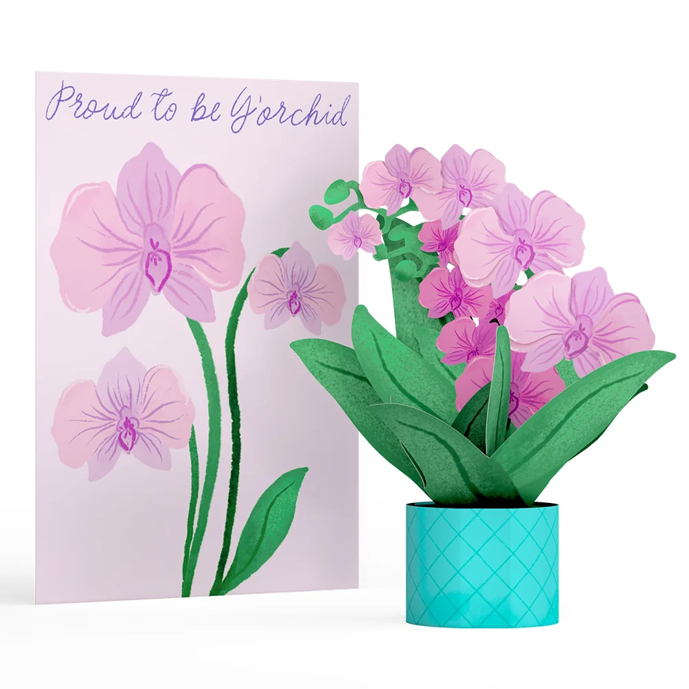 Lovepop Proud to Be Y’Orchid Mother’s Day Card with Mini Bouquet