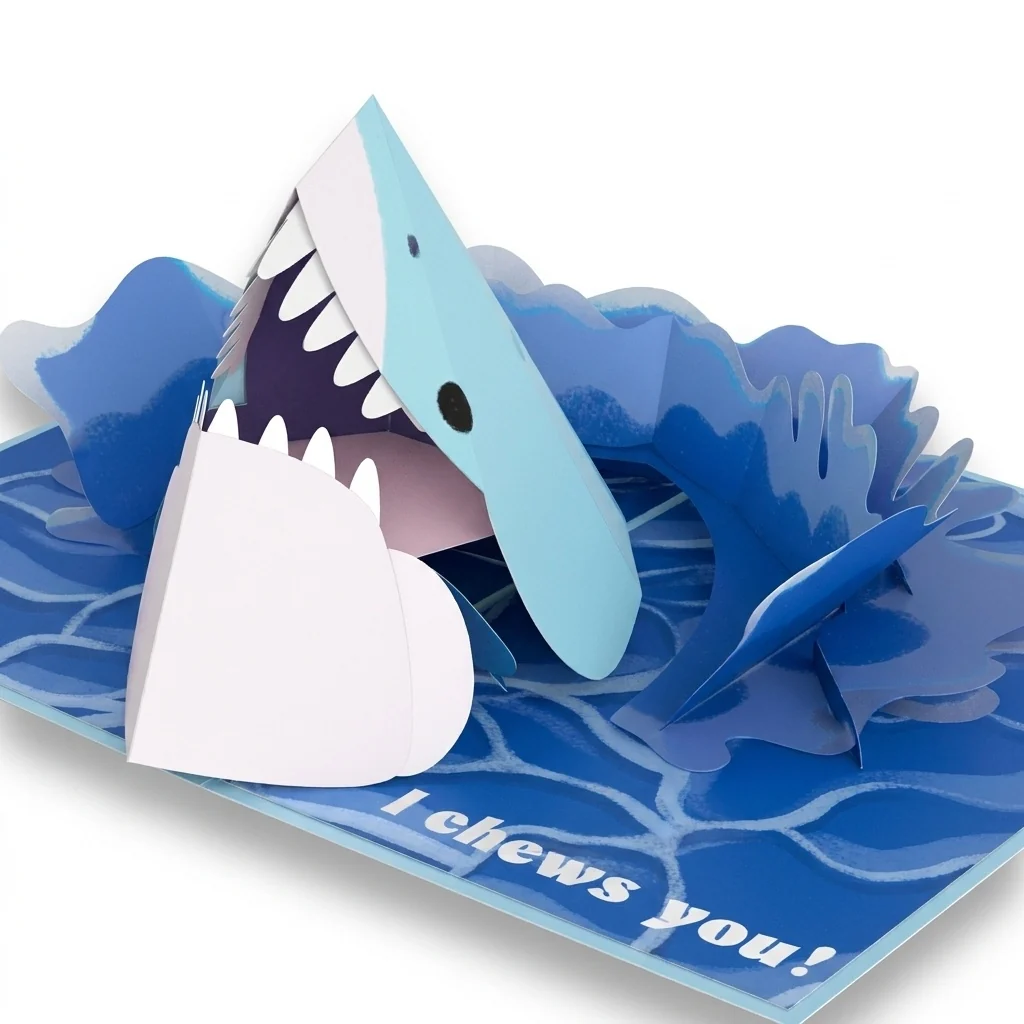 Lovepop I Chews You Shark Encouragement Pop-Up Card and Unique You Sentiment Set - Image 3