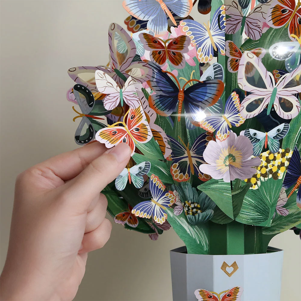 Lovepop Butterfly Garden Light-Up Bouquet Vase - Image 2