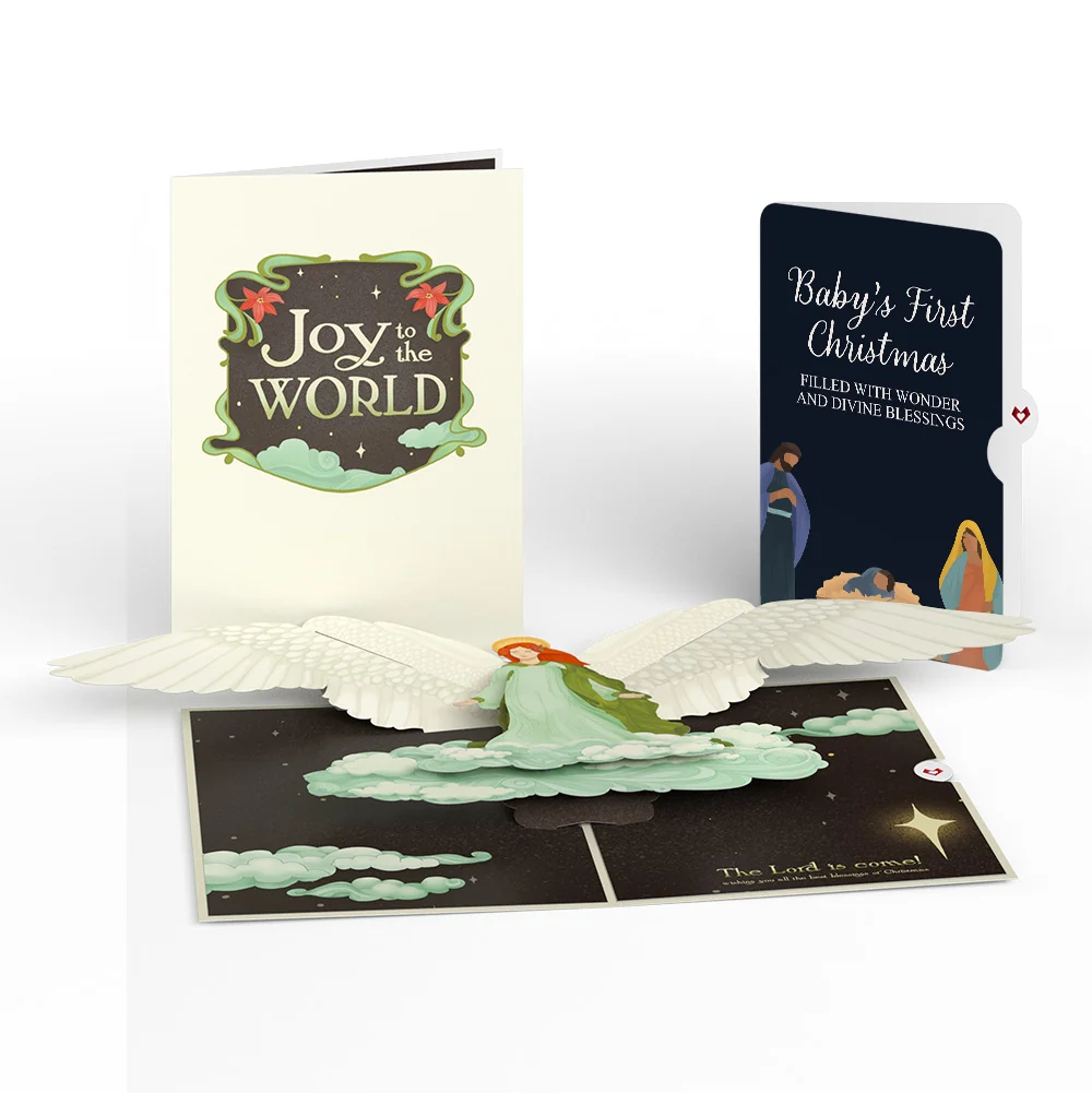 Lovepop Joy to the World Christmas Angel Pop-Up Card and Sentiment Set for Baby