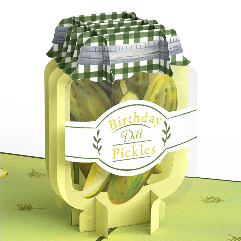 Lovepop Dill-lightful Birthday Pickles Pop-Up Card Jar - Image 3