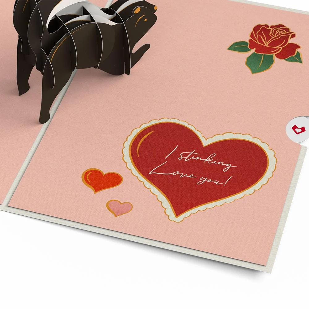 Lovepop Stinking Love You Skunk Valentine Pop-Up Card - Image 6