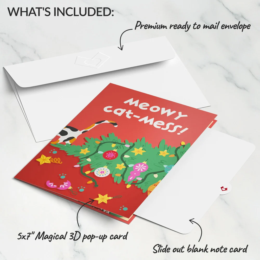 Lovepop Meowy Cat-mess Christmas Pop-Up Card - Image 5
