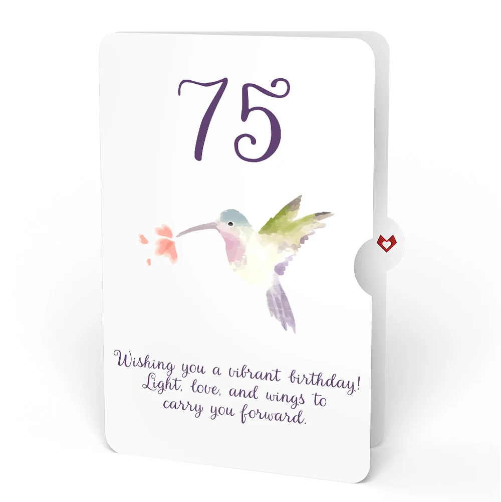 Lovepop Hummingbird 75th Birthday Pop-Up Card and Sentiment Set - Image 4