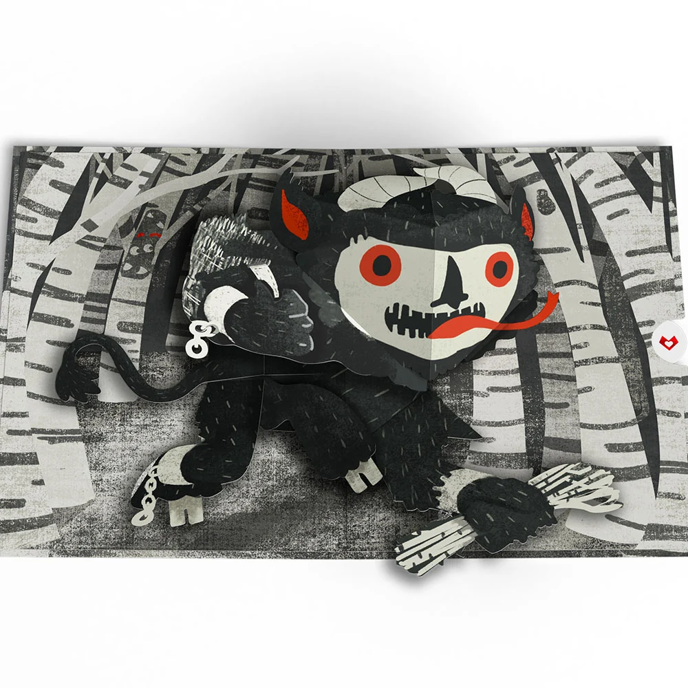 Lovepop Scary Little Krampus Christmas Pop-Up Card - Image 3