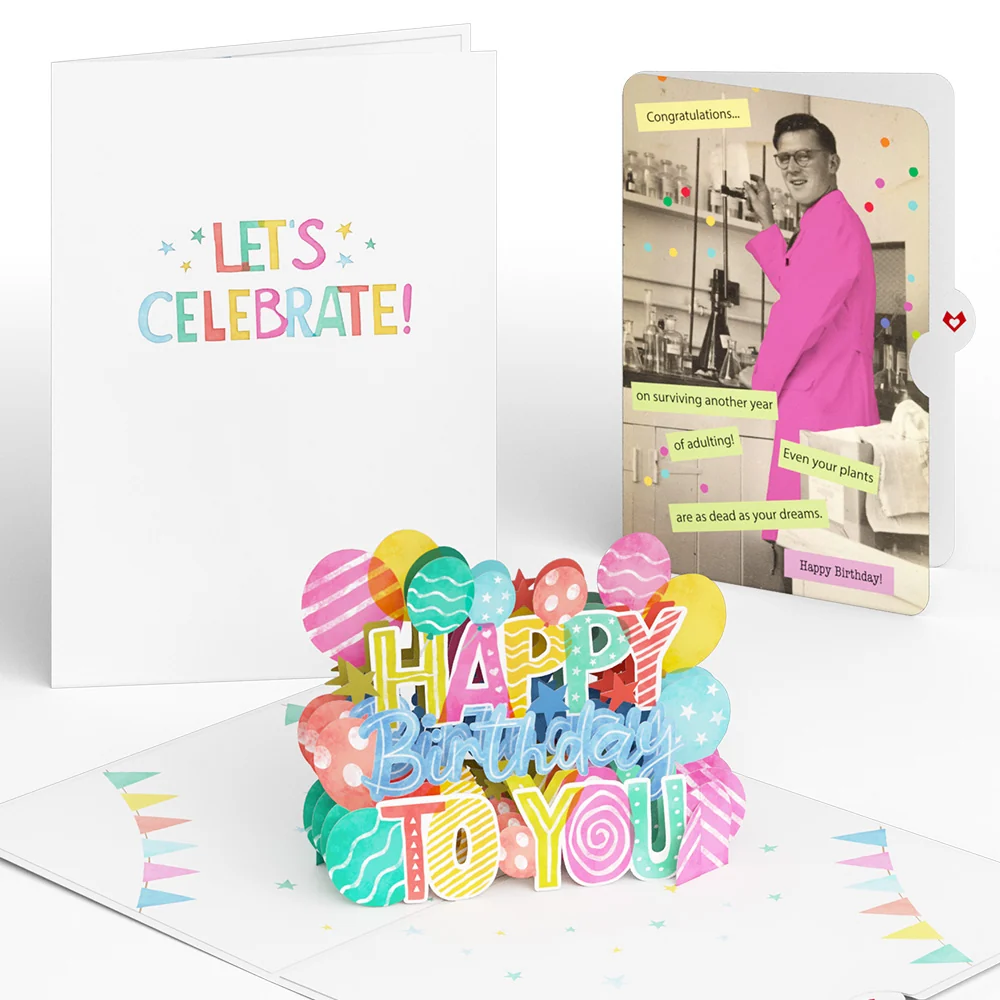 Lovepop Let's Celebrate Birthday Pop-Up Card and Sentiment Set