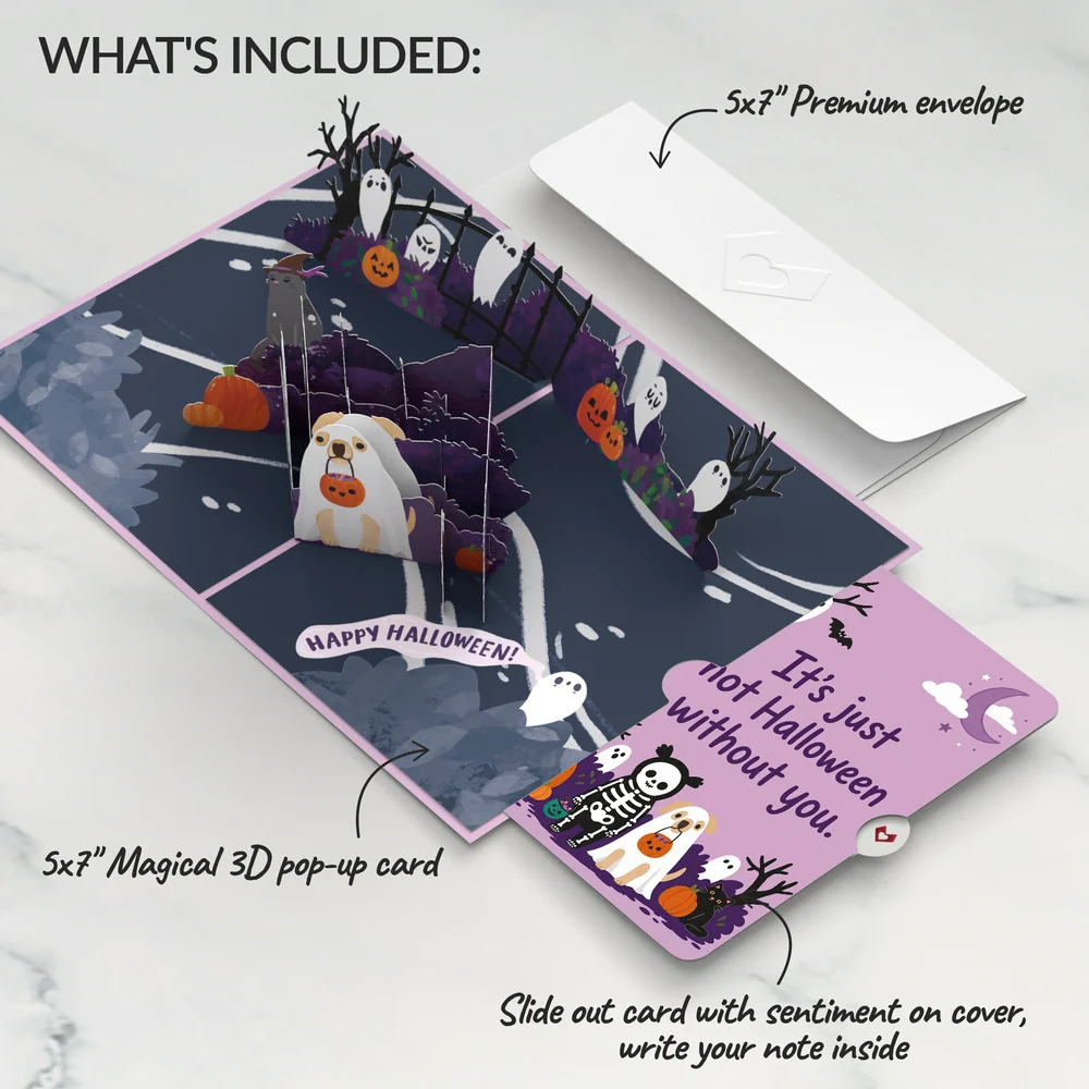 Lovepop 'Oohh, Spooky' Halloween Pop-Up Card and Spooky Friends Sentiment Set - Image 2