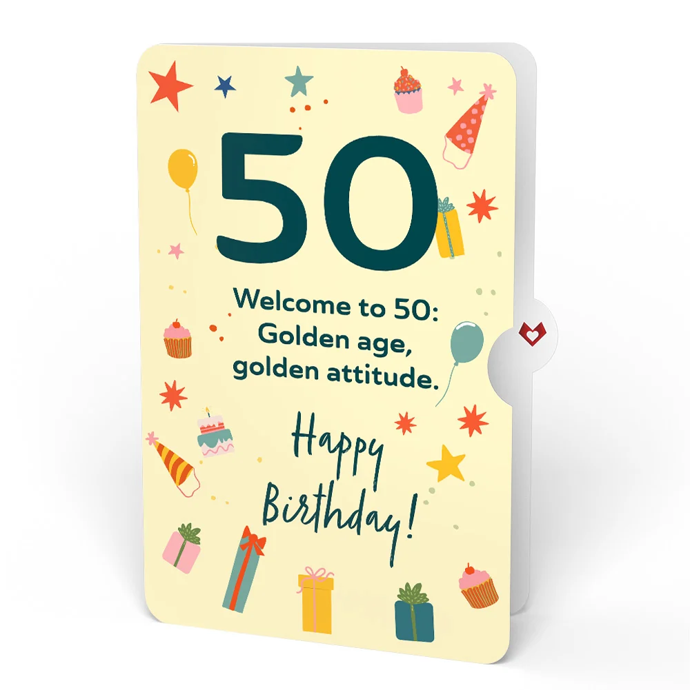 Lovepop Wishing You a Happy 50th Birthday Music and Lights Pop-Up Card and Sentiment Set - Image 4