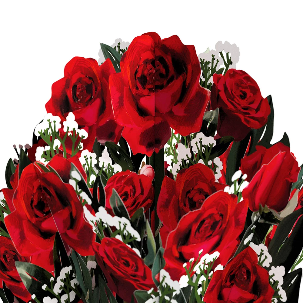 Lovepop Romantic Red Roses Valentine Bouquet and Sentiment Set for Friend Vase - Image 3