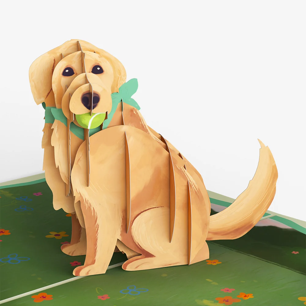 Lovepop Playful Golden Retriever Pop-Up Card and Grandparents Day Sentiment Set - Image 3