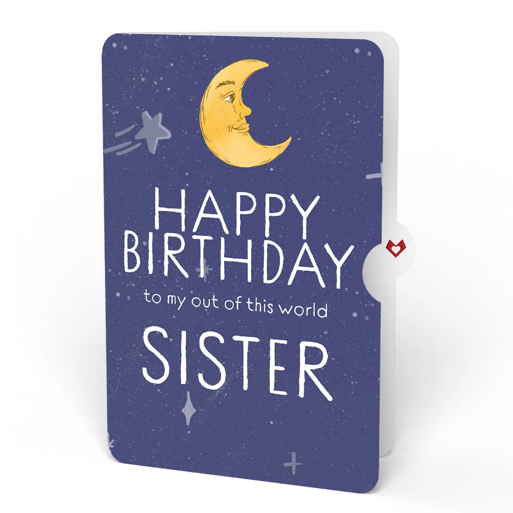 Lovepop Love You to the Moon and Back Birthday Light-Up Pop-Up Card and Sentiment Set for Sister - Image 4