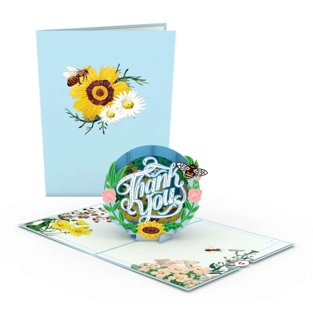 Lovepop Thank You Floral Pop-Up Card Glass