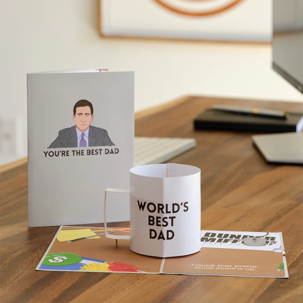 Lovepop The Office World’s Best Dad Pop-Up Card Coffee