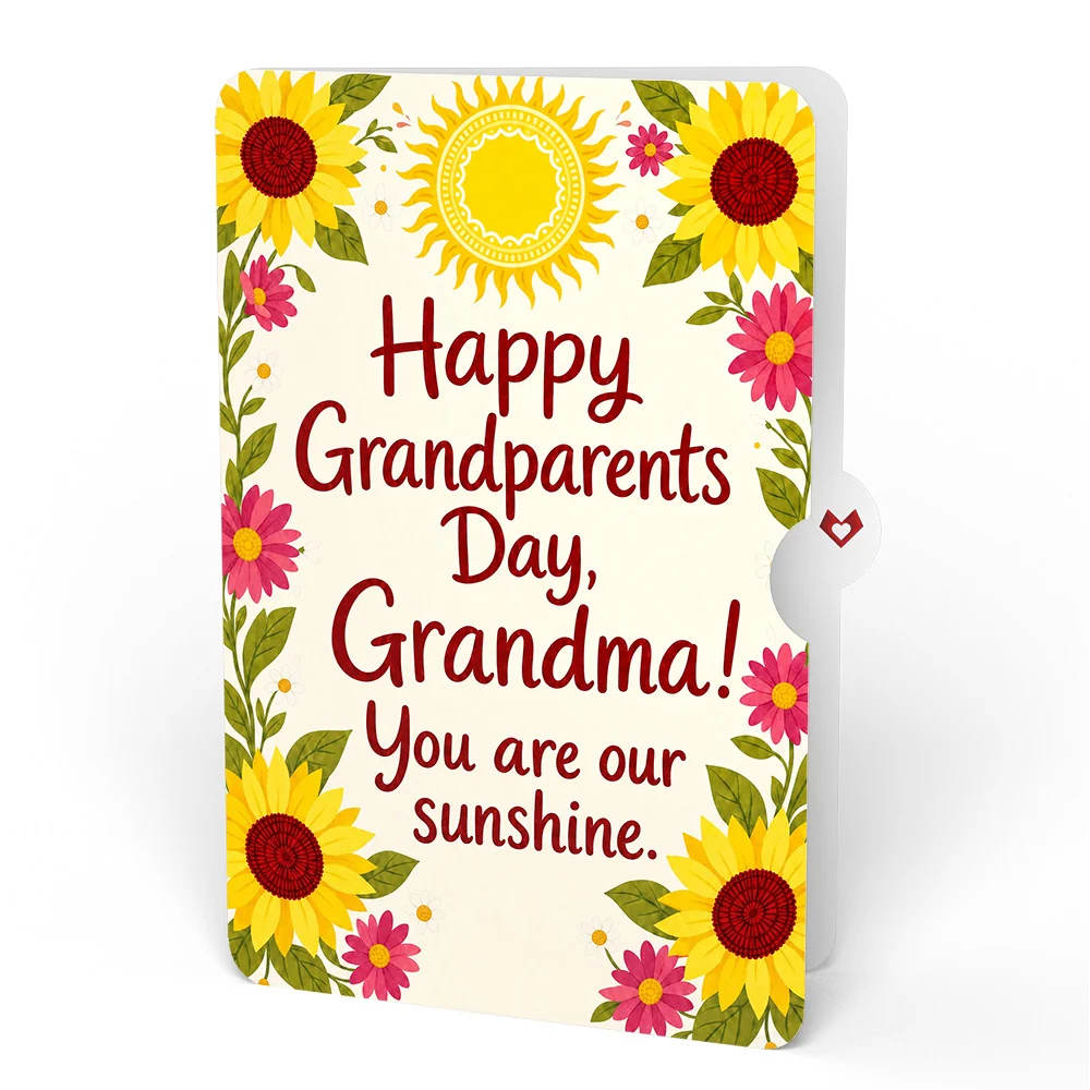 Lovepop Sunflower Sunshine Light-Up Bouquet and Grandparents Day Sentiment Set Vase - Image 4