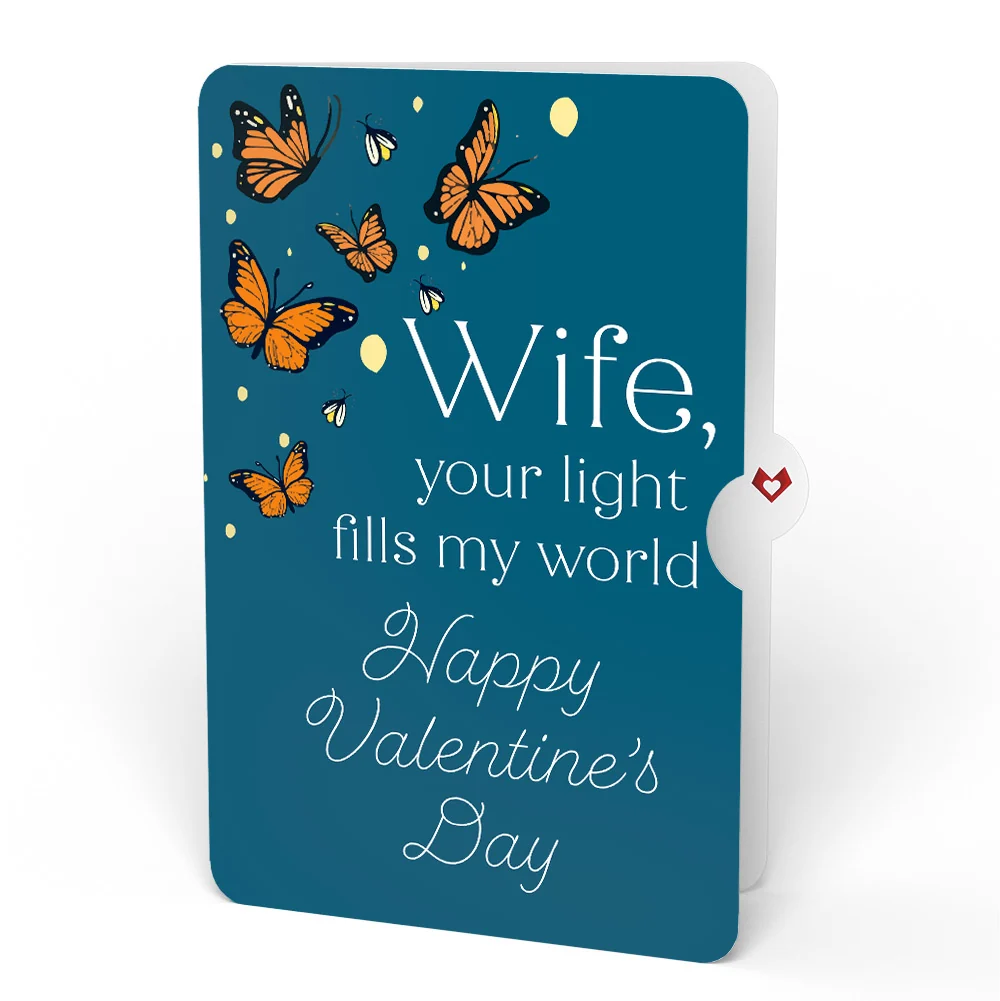 Lovepop Thinking of You Butterfly Jar Valentine Light-Up Pop-Up Card and Sentiment Set for Wife - Image 4