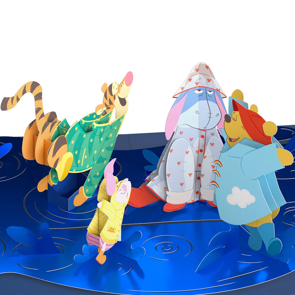 Lovepop Disney's Winnie the Pooh Play in the Puddles Pop-Up Card - Image 2