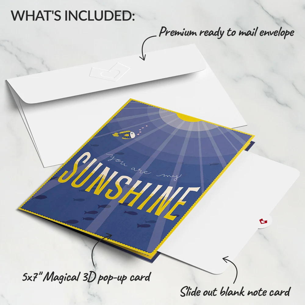 Lovepop You Are My Sunshine Anglerfish Pop-Up Card - Image 6