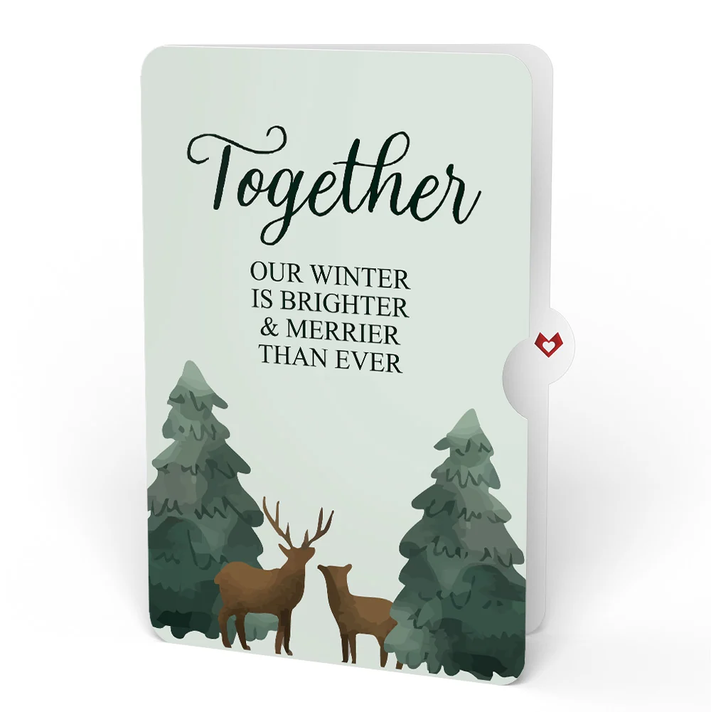 Lovepop Winter Wishes Mountain Village Light-Up Pop-Up Card and Woodland Deer Together Sentiment Set - Image 4