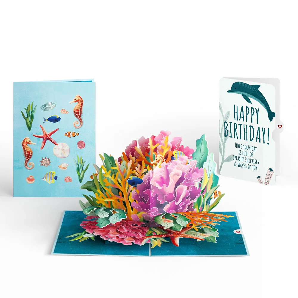 Lovepop Coral Reef Wonders Birthday Pop-Up Card and Sentiment Set
