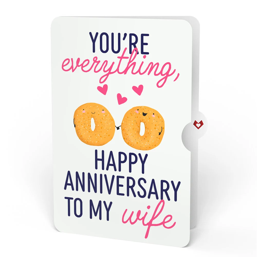 Lovepop You Are My Everything Bagel Anniversary Pop-Up Card and Sentiment Set for Wife Plate - Image 4