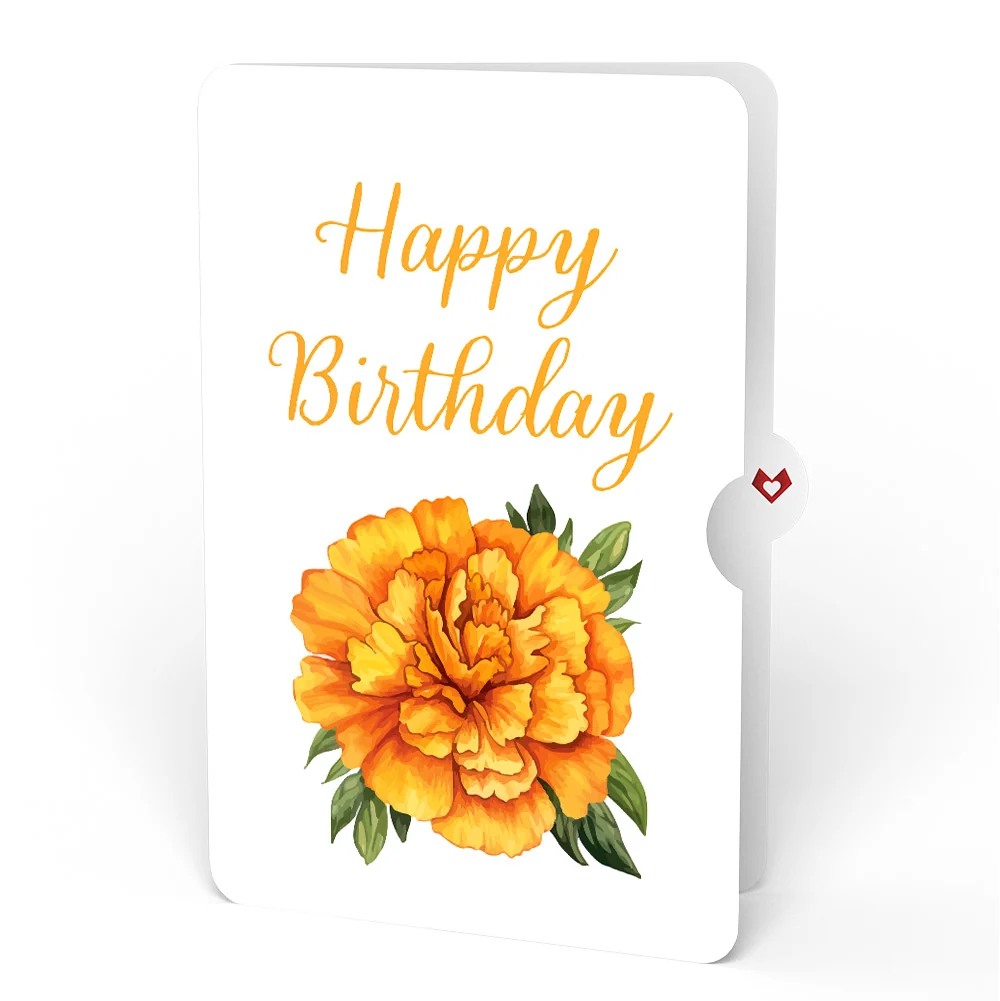 Lovepop Born to Bloom: October Birth Month Flowers Pop-Up Card and Sentiment Set Cream - Image 4
