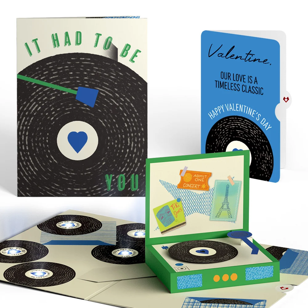 Lovepop It Had to Be You Valentine Music and Light Pop-Up Card and Sentiment Set Cream
