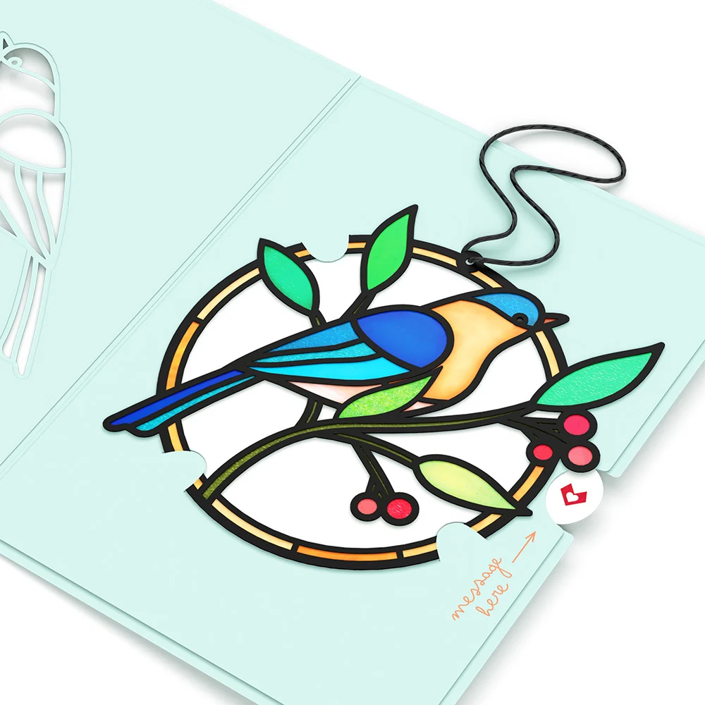 Lovepop Wishing You Peace Bluebird Suncatcher Card - Image 4