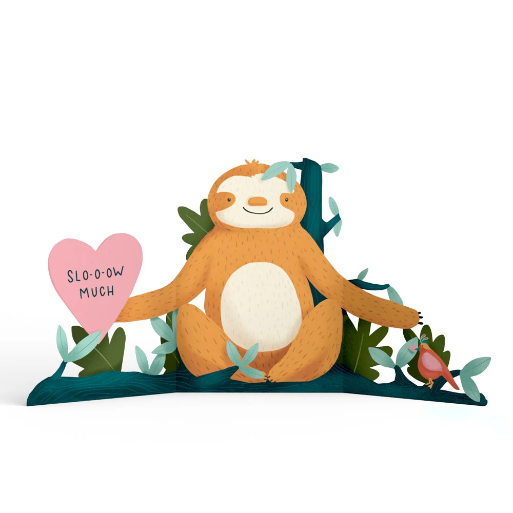 Lovepop I Love You Slow Much Valentine Tri-Fold Card
