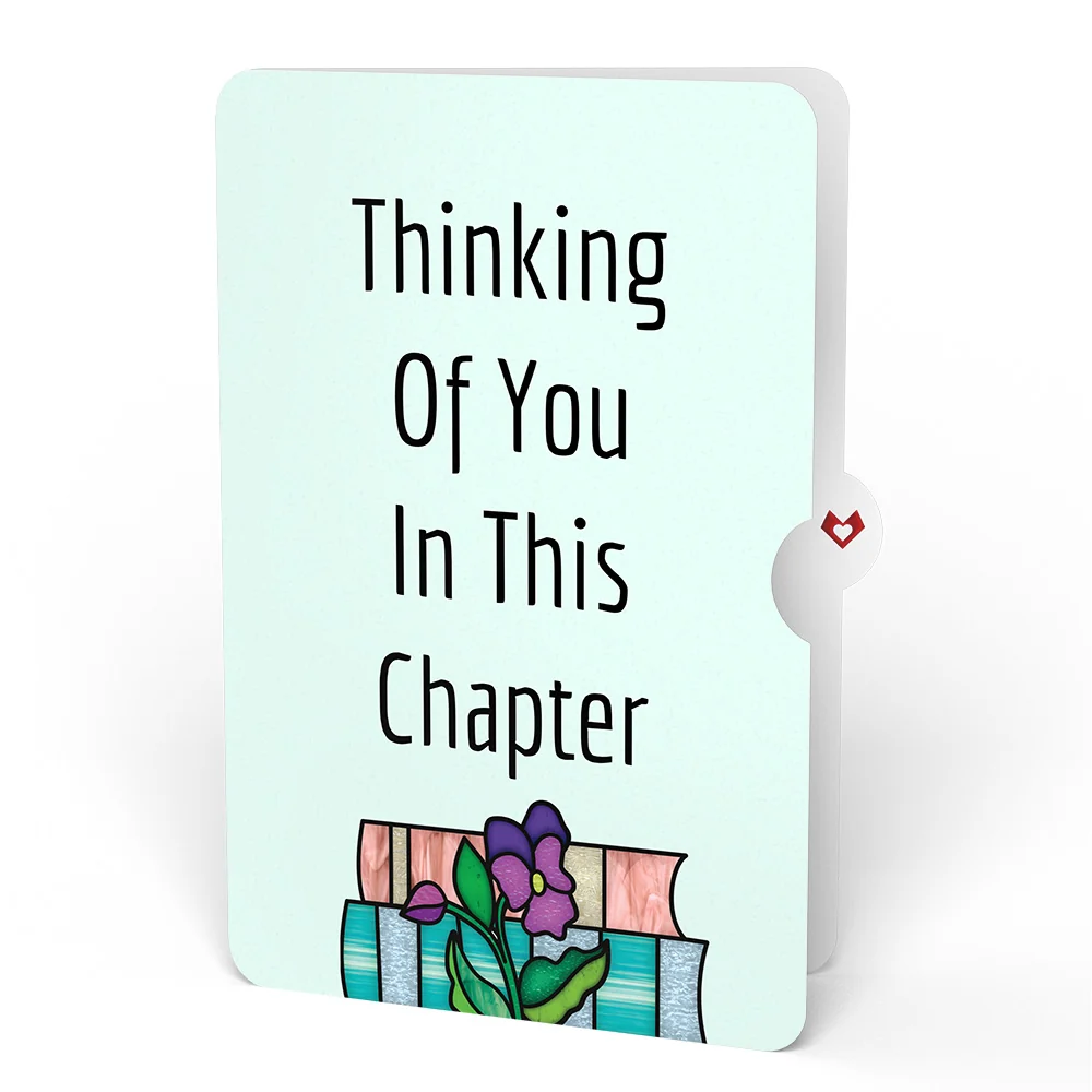 Lovepop Warmth in Every Chapter Thinking of You Suncatcher Card and Sentiment Set Tea - Image 4