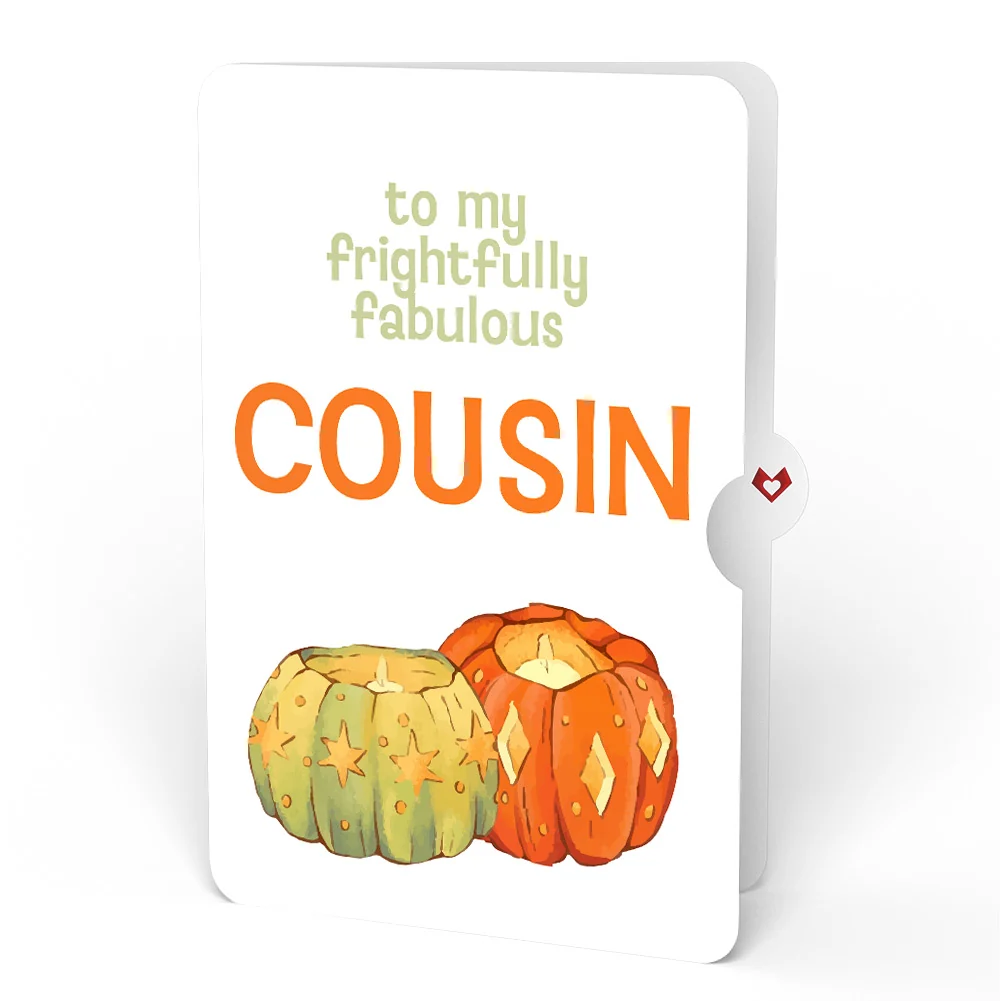 Lovepop Happy Halloween Pumpkin Light-Up Pop-Up Card and Sentiment Set for Cousin - Image 4