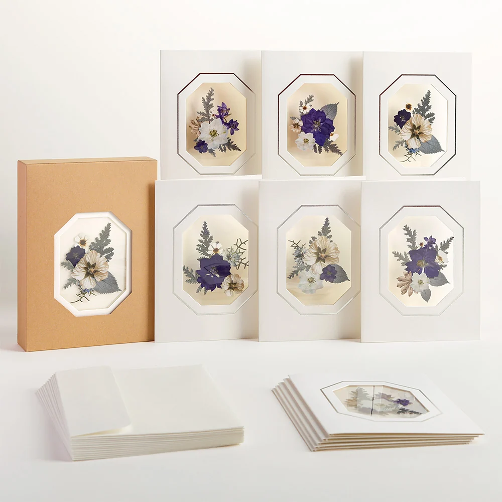 Lovepop Frosted Florals (Assorted 12-Pack) – Petal Pressed Blank Notecards - Image 2