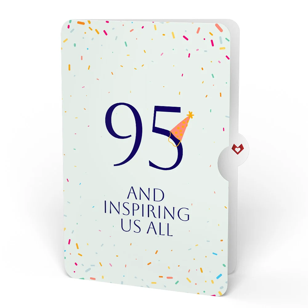 Lovepop Wishing You a Happy 95th Birthday Music and Lights Pop-Up Card and Party Hat Sentiment Set - Image 4