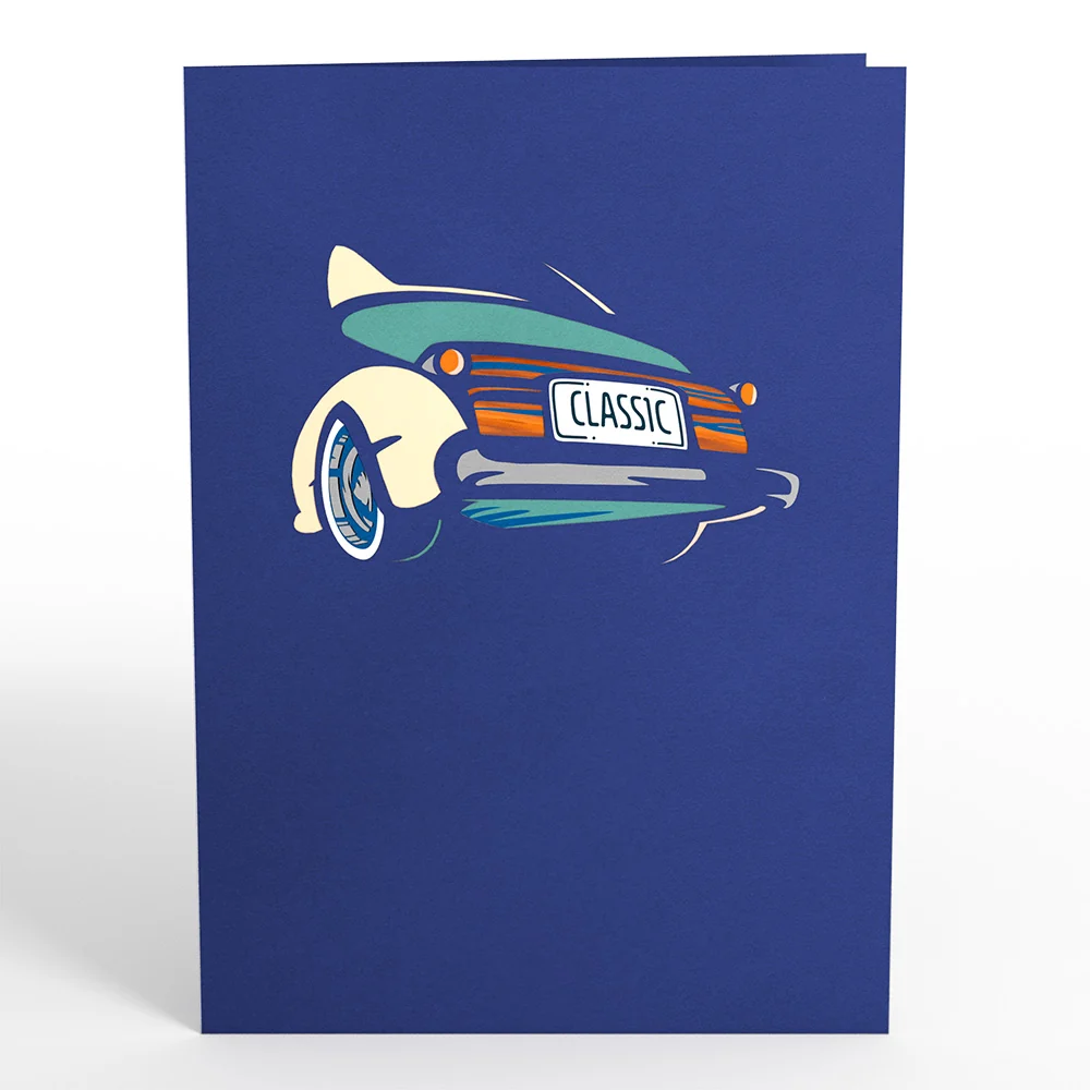 Lovepop Father’s Day Classic Car Pop-Up Card Cream - Image 5