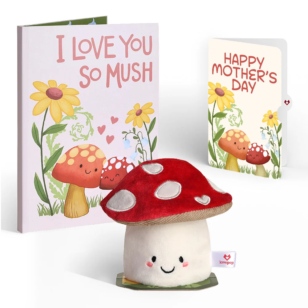 Lovepop 'Love You So Mush' Mother’s Day Plushpop Card and Sentiment Set Cream