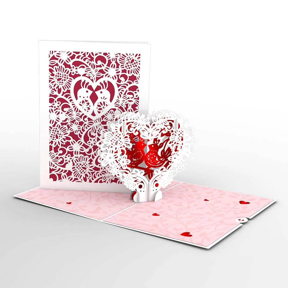 Lovepop Vintage Love Birds Valentine's Day Pop-Up Card