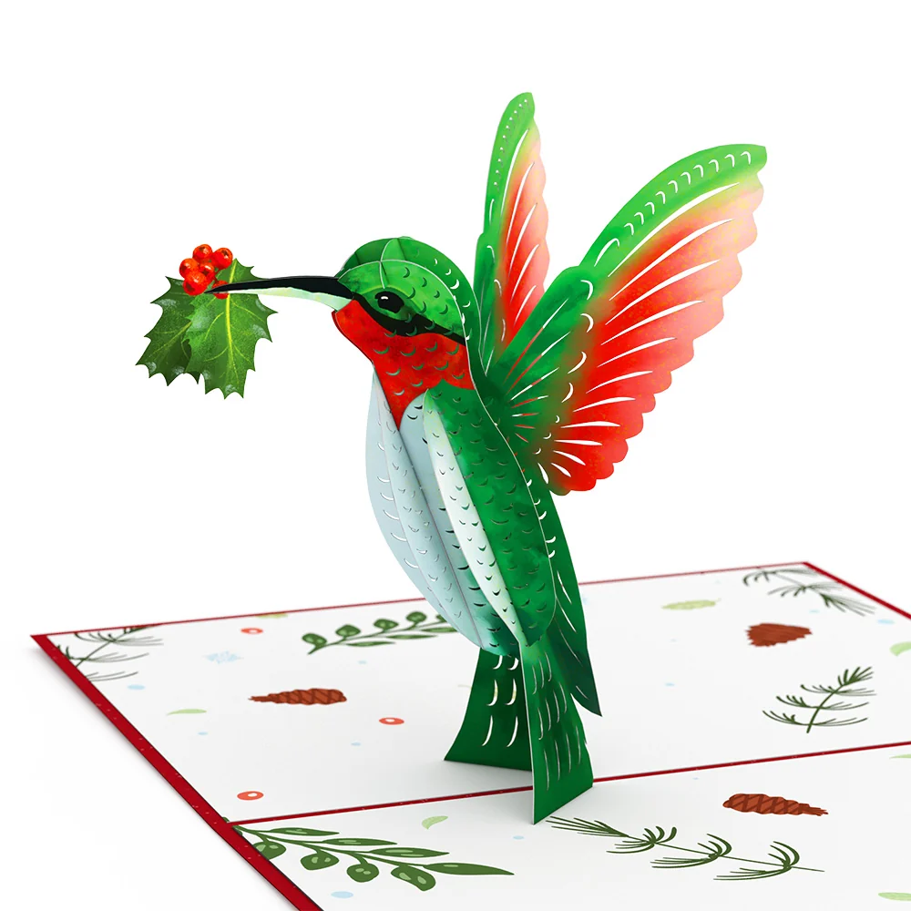 Lovepop Winter Hummingbird Pop-Up Card - Image 2