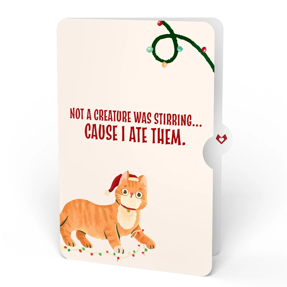 Lovepop Winter Starlight Suncatcher Bouquet and Hungry Cat Christmas Sentiment Set Glass - Image 4