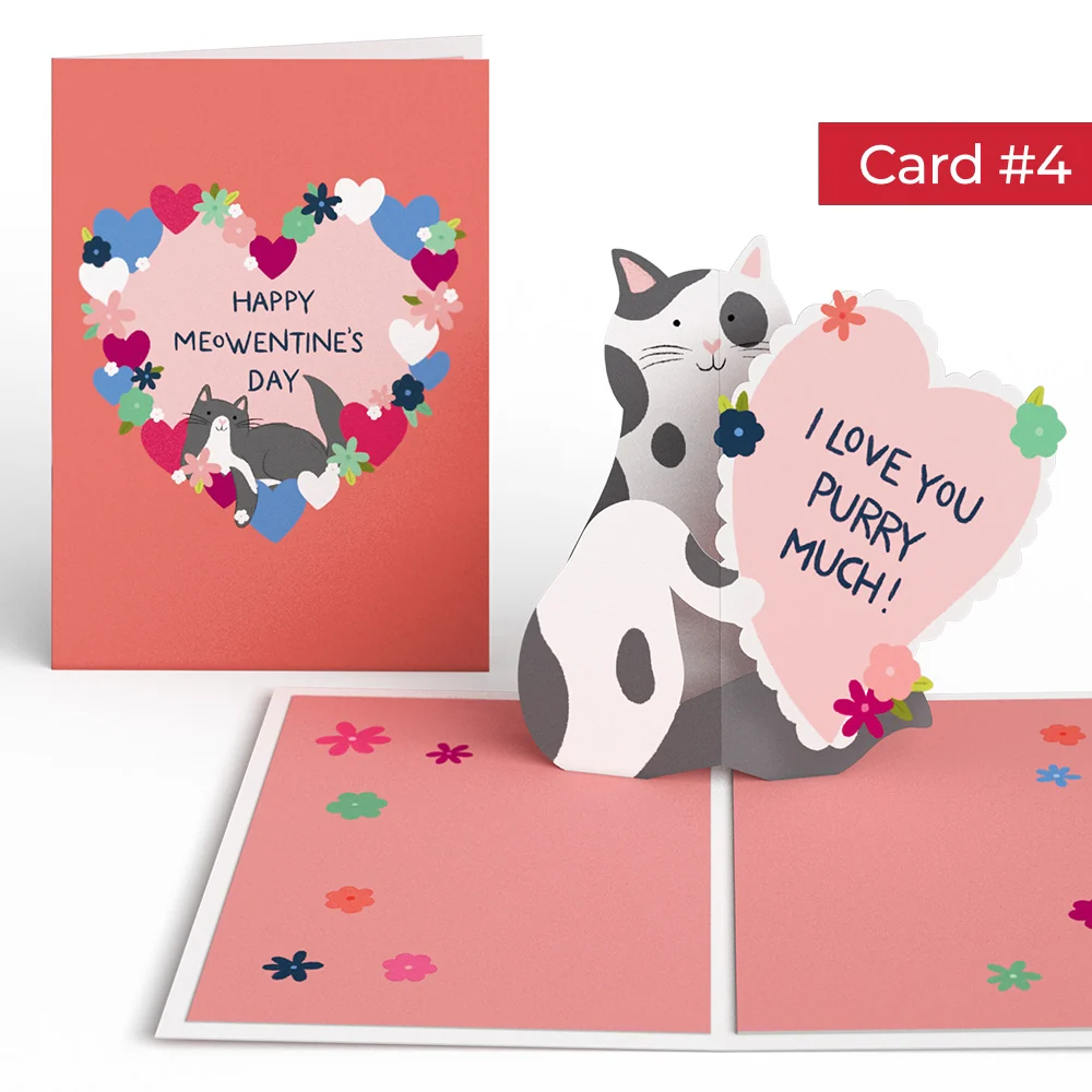 Lovepop Happy Meowentine’s Day Cat 4-in-1 Nesting Card - Image 9