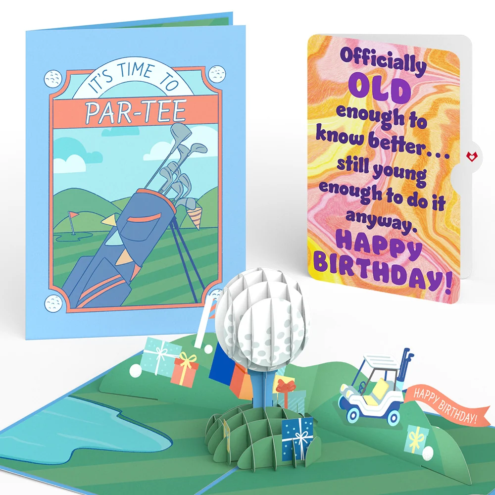 Lovepop Time to Par-Tee Birthday Golf Pop-Up Card and Sentiment Set