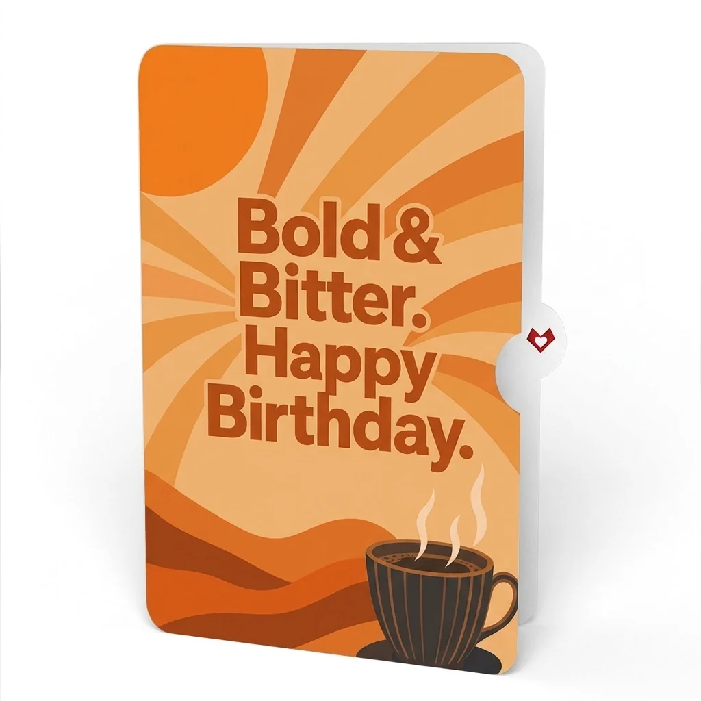 Lovepop Coffee Cup Birthday Pop-Up Card and Bold Bitter Sentiment Set - Image 4
