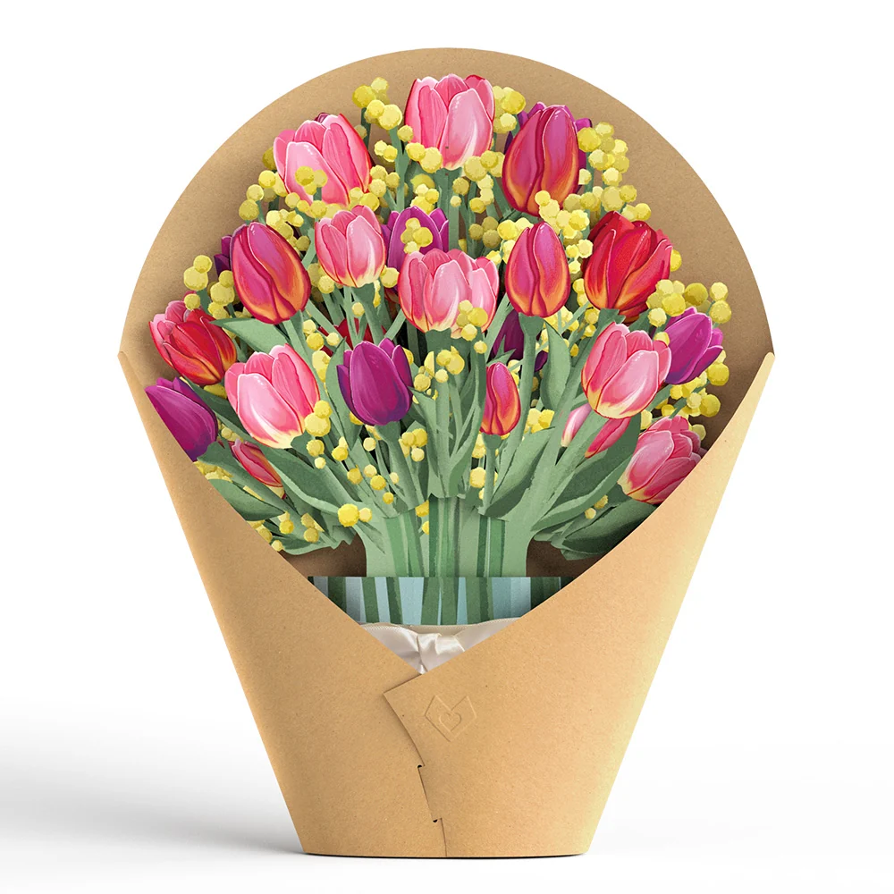 Lovepop Cheerful Tulips Suncatcher Card & Pop-Up Bouquet Bundle - Image 6
