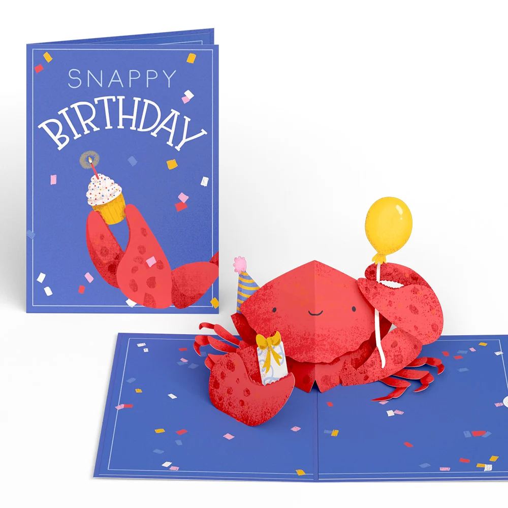Lovepop Snappy Birthday Crab Pop-Up Card