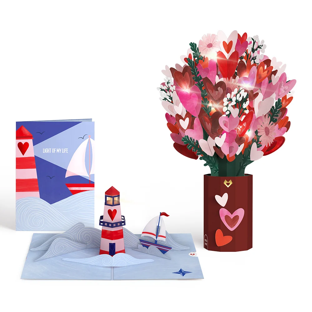 Lovepop Light of My Life Light-Up Pop-Up Card & Bouquet Bundle
